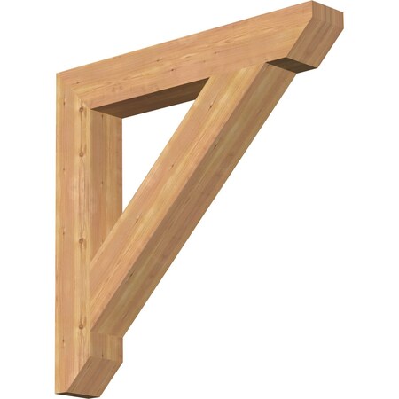 Ekena Millwork Traditional Slat Smooth Bracket, Western Red Cedar, 5 1/2"W x 38"D x 38"H BKT06X38X38TRA06SWR